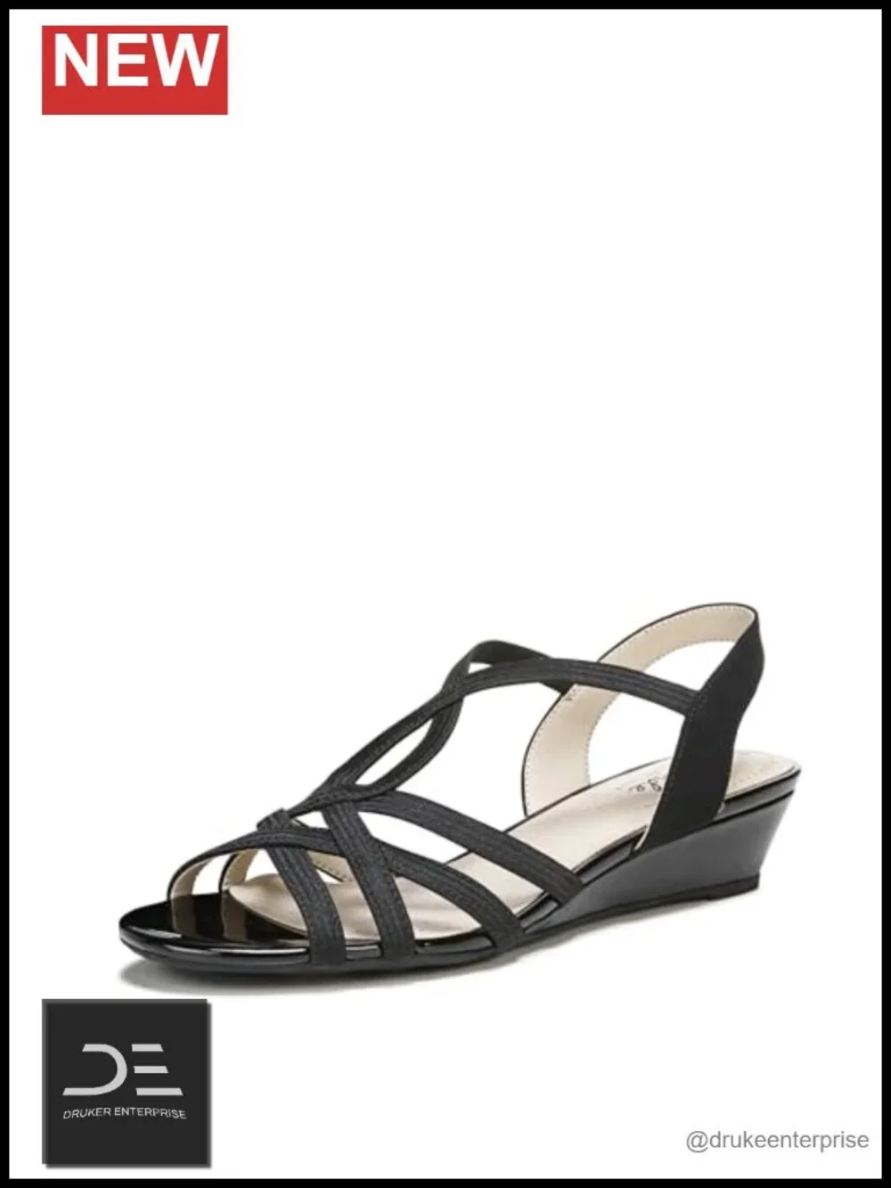 Women's Wedge Sandals - Platform, Padded Slingback, Foam Insole, Casual Dress